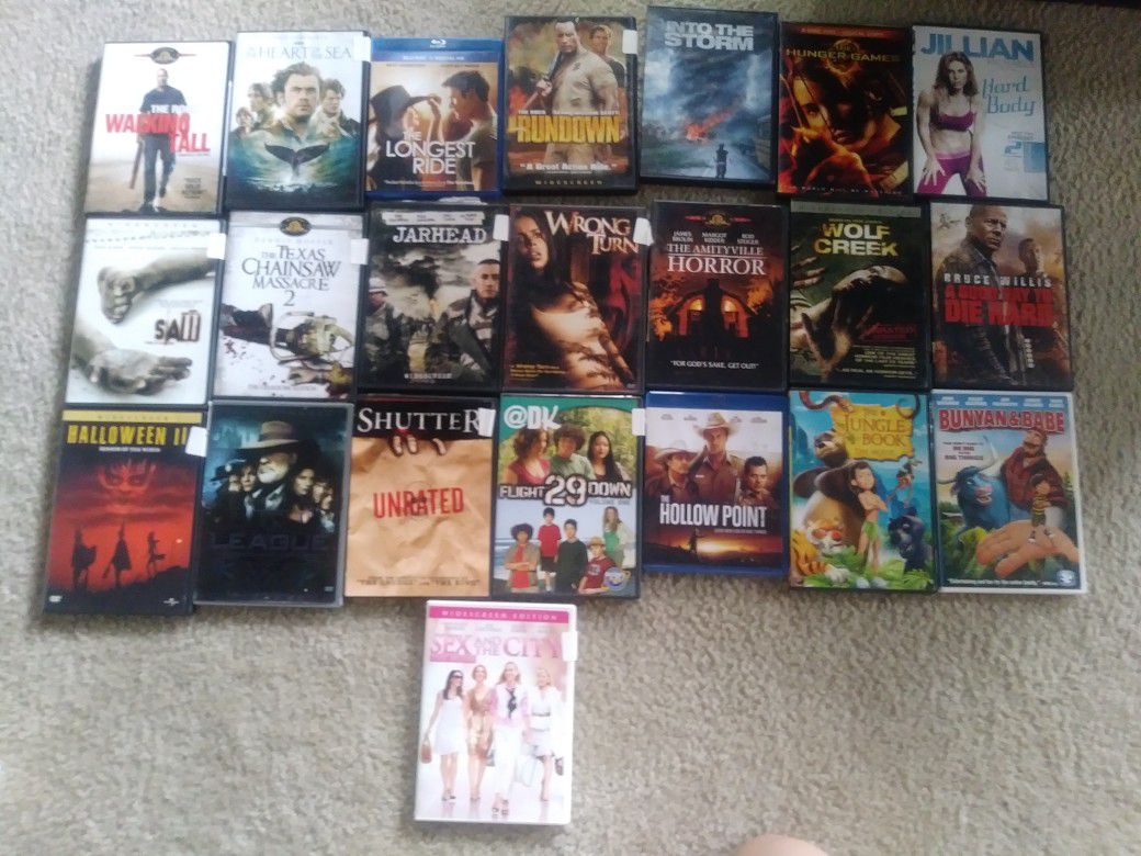 22 Various movies and JVC dvd player