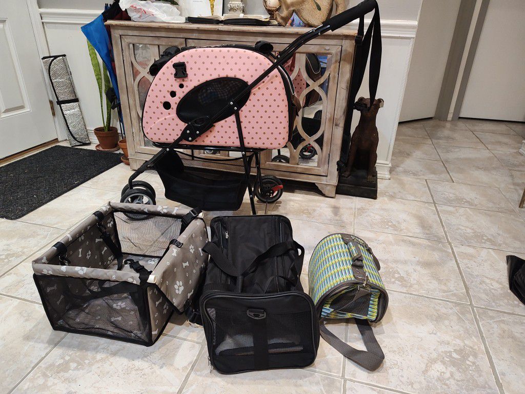 Pet Carriers And Stroller  (Take ALL $50)