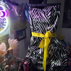 y2k zebra print dress