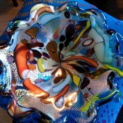 Rare Vinition Lead Crystal Glass Candy Dish