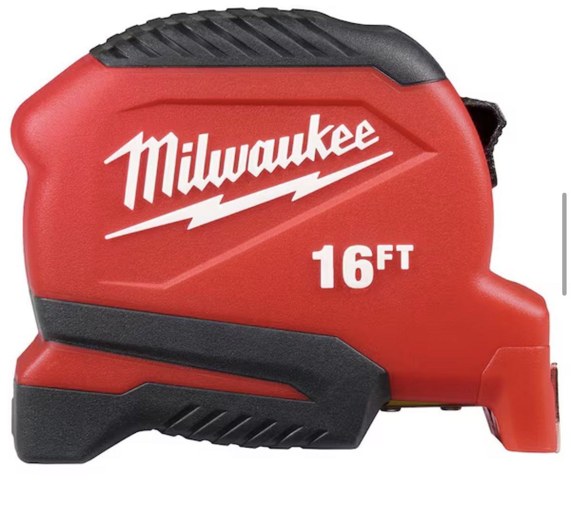 Milwaukee 16 ft. Compact Tape Measure with Fractional Scale