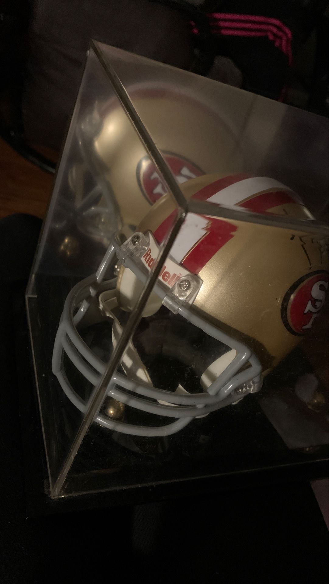 Autographed San Francisco 49er helmet