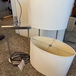 Two Modern Table Lamps with Shade