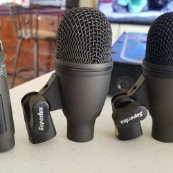 3 Instrument Or Drum Microphones