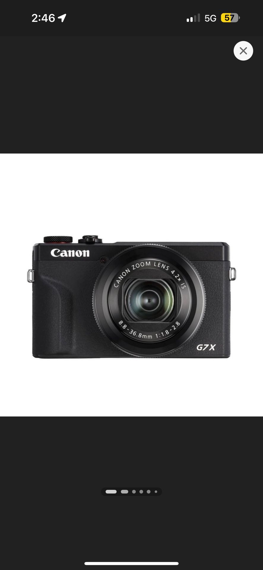 Canon PowerShot G7 X Mark lll 20.1 Megapixel Digital Camera - Black: WiFi, Self-Timer, 4K Video