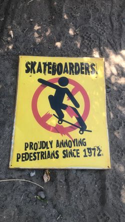 Skateboarders Novelty Metal Sign