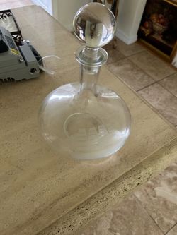 Vintage crystal wine decanter