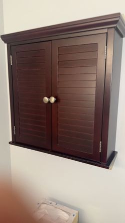 Wall-Mounted Bathroom Storage Cabinet – Espresso Finish