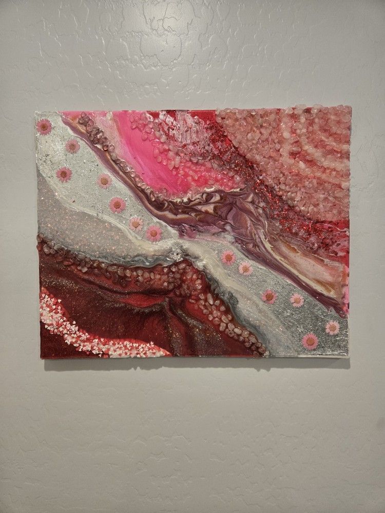 *Local Pickup Only* Resin Painting, Wall Decor, Wall Art, Valentines, Romance, Love, Gift