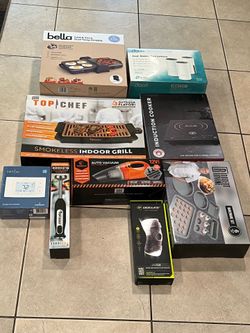 9)new different items for sale. New in box. Garage sale