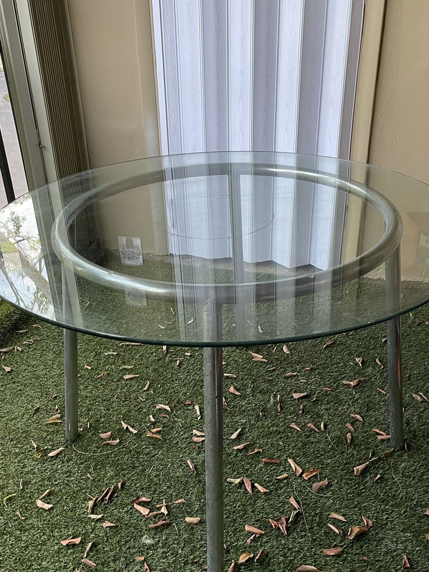 IKEA Round Glass Table