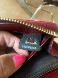 New Fendi Patent Leather Zip Wallet