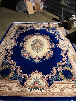 Chinese Wool Hand Knotted Aubusson Style Rug, 10x12’