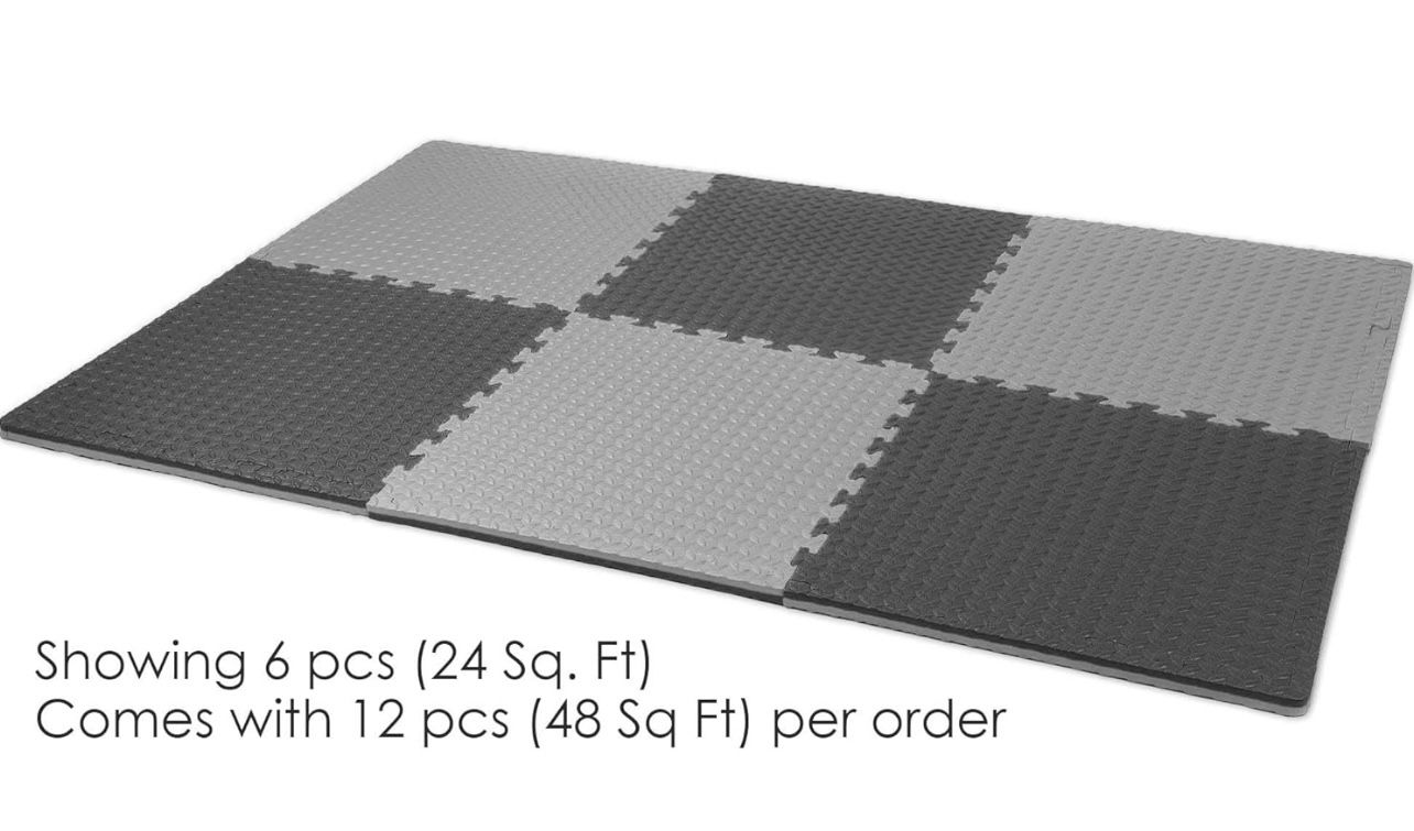 Brand New 12 Pc Specs Heavy Duty 1 Inch Foam Mats(48 Ft.²)
