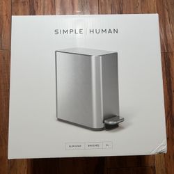 Simple Human 5L Brushed Metal Trash Container 