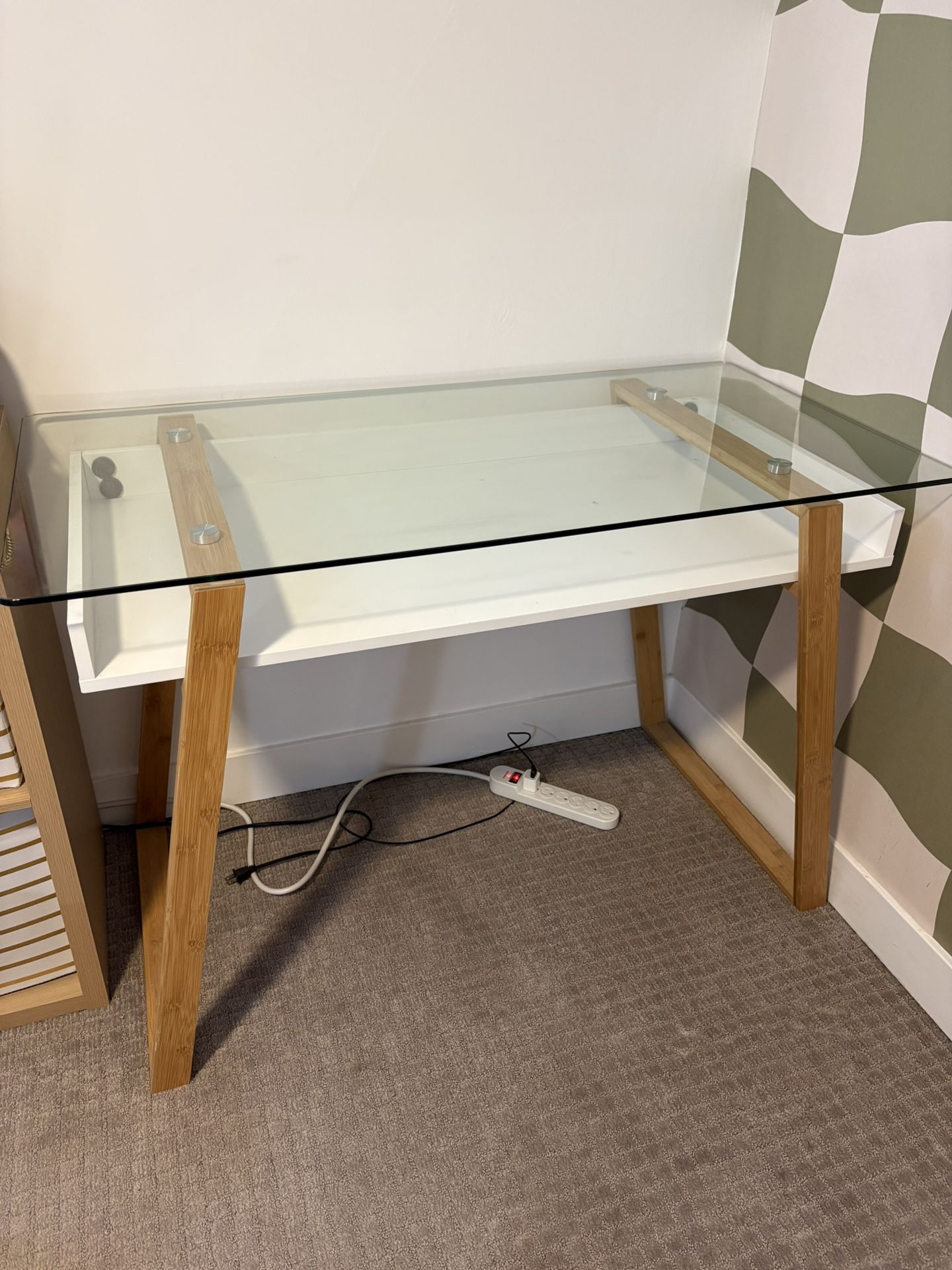 Glass Top Desk/Vanity