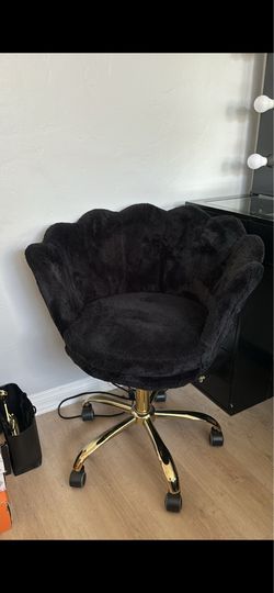 Black vanity chair