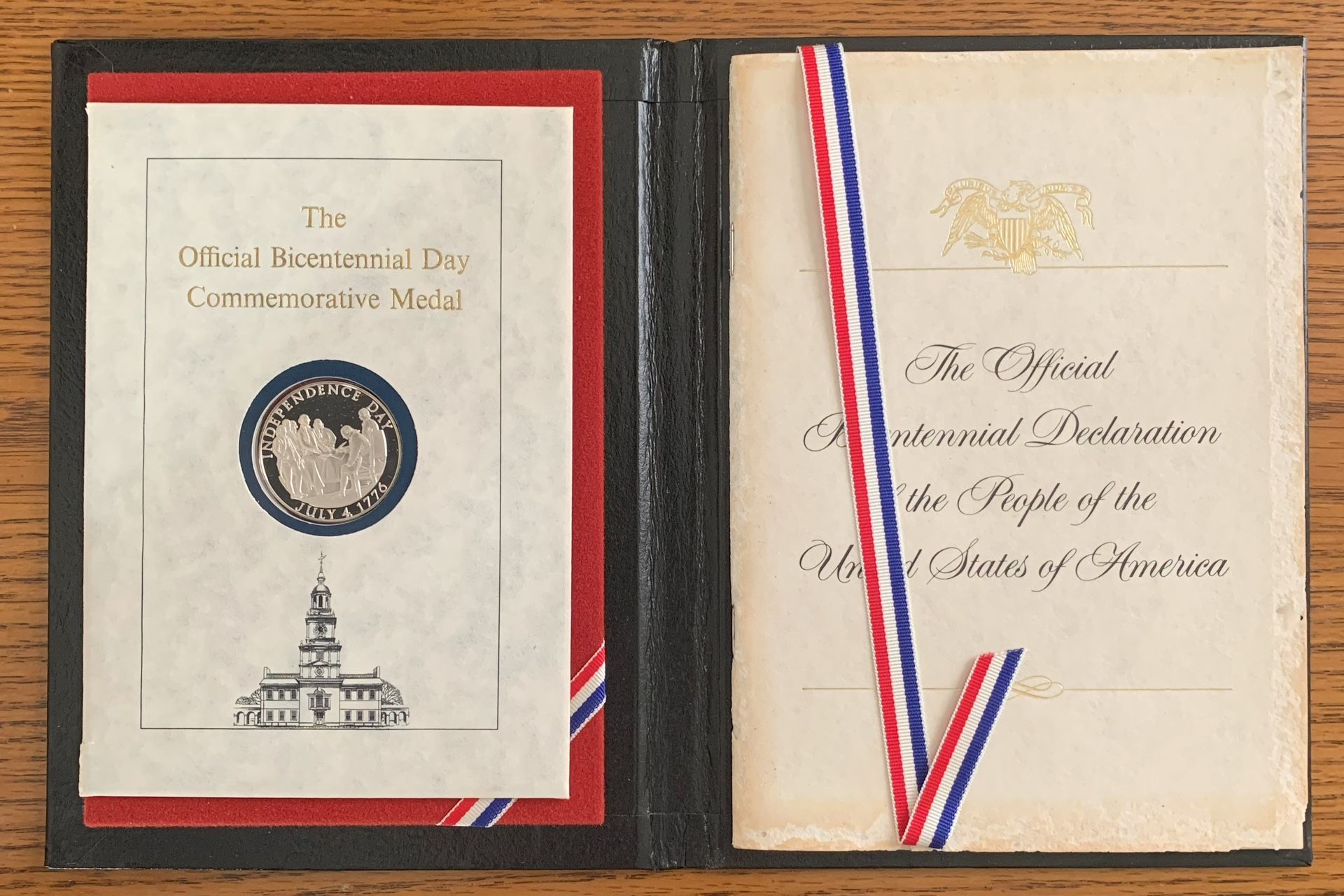 1976 Bicentennial Day Commemorative Sterling Silver Medal