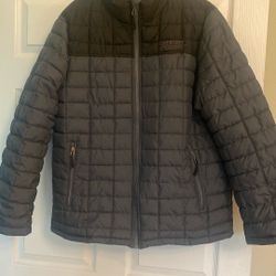 New Ladies L - black and gray puffer jacket
