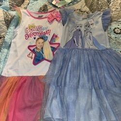 New Disney Frozen Elsa Anna Jojo Siwa Tutu Dresses