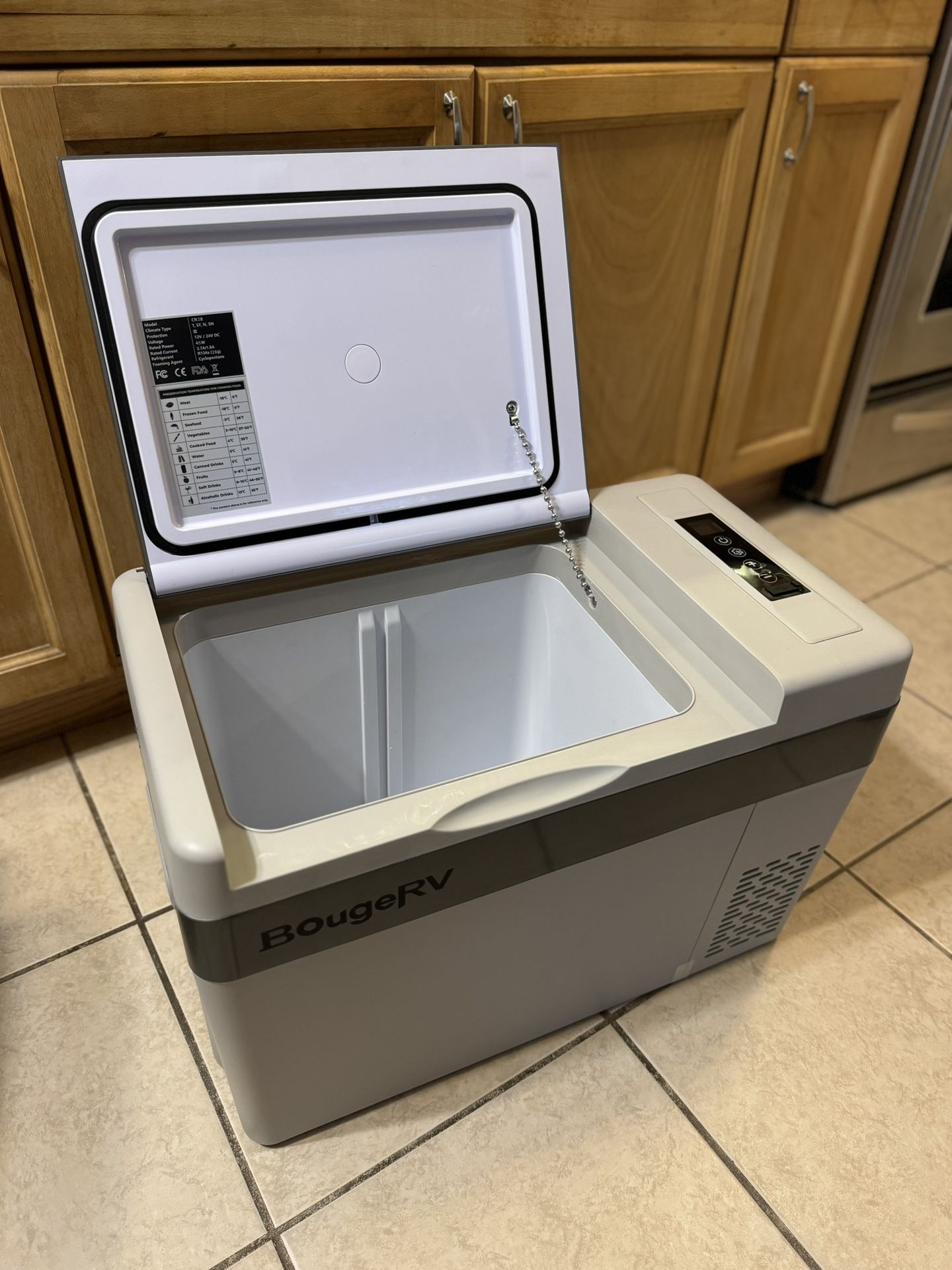 BougeRV 12 Volt Refrigerator 12V Car Fridge 30 Quart Portable Freezer Compressor Cooler -8℉~50℉ Compressor Freezer, 12/24V DC 110~240 Volt AC, for Tru