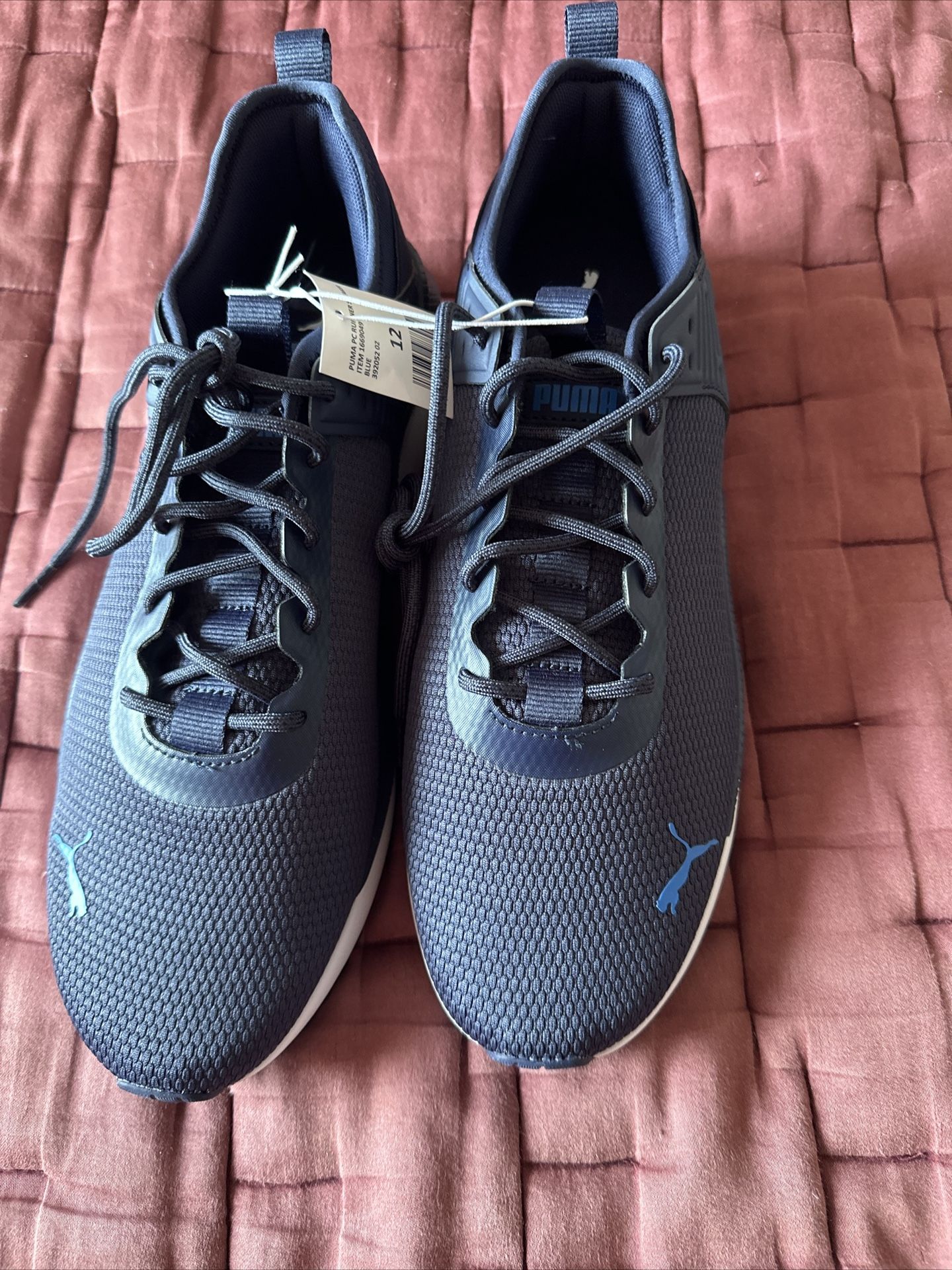 Puma Men's Blue PC Runner Sneaker, Optimal Comfort, Softfoam, Size 12 No Box