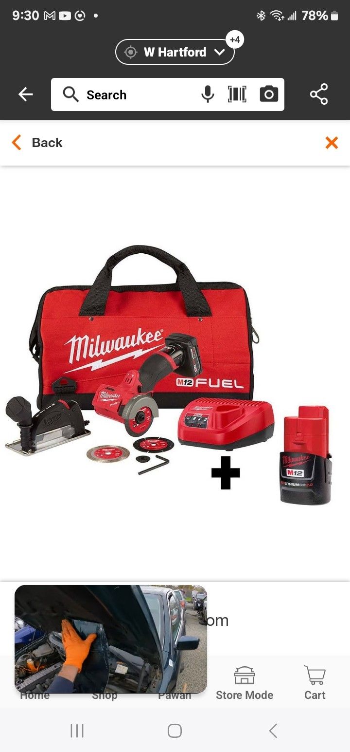 Milwaukee
M12 FUEL 12V 3 in. Lithium-Ion Brushless Cordless Cut Off Saw Kit with Bonus M12 2.0 Ah Battery
, NEW