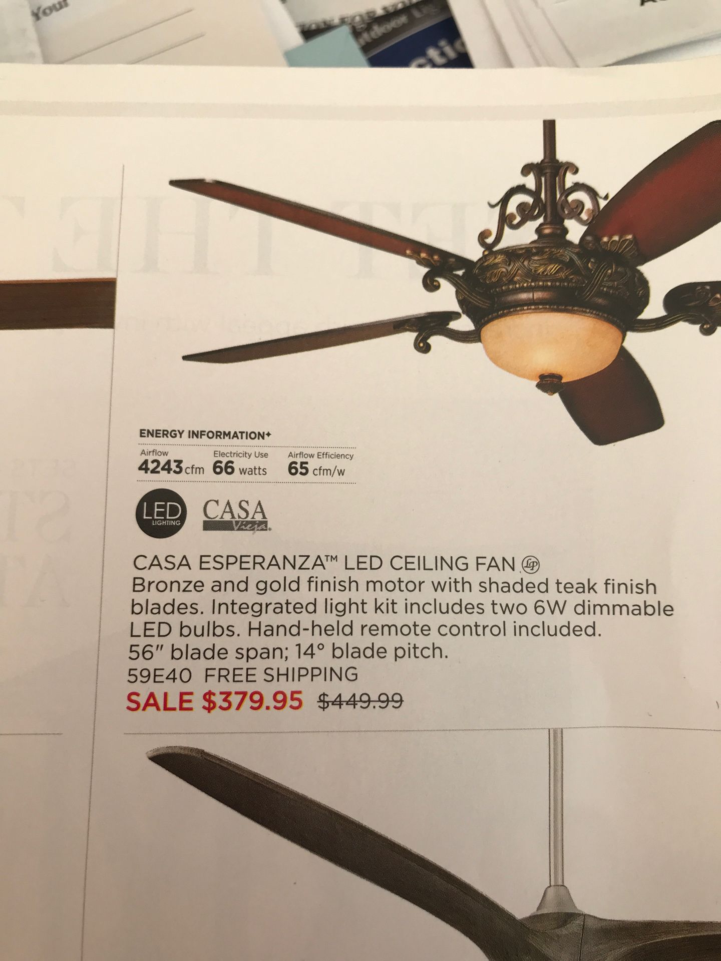 Casa Esperanza led ceiling fan