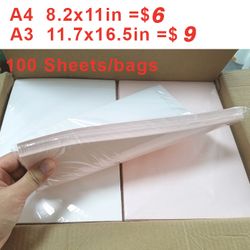 100 Sheets Sublimation Paper for Inkjet Heat Transfer Mugs Tumblers