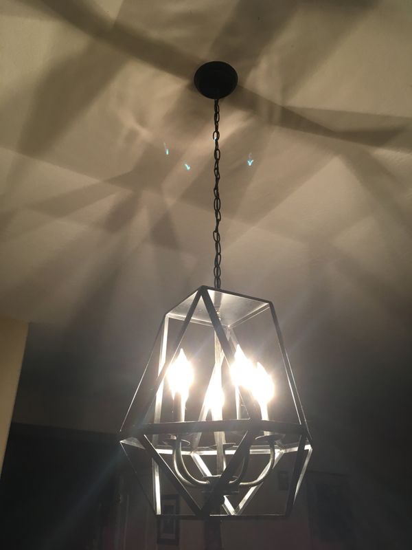 New Farmhouse Style Hanging Lamp Black Metal For In Gilbert 90