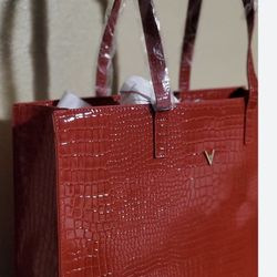 Vanessa Williams Croc Red Bag