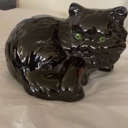 Black Cat With Green Eyes