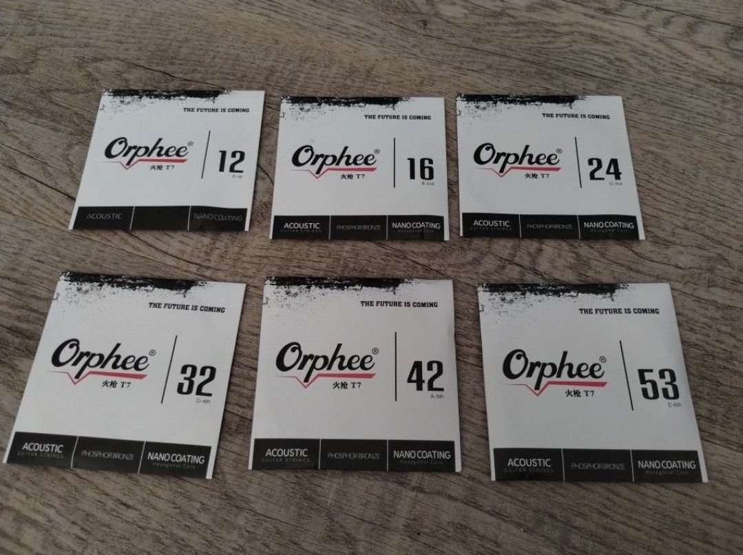 Acoustic Guitar Strings, set of 6