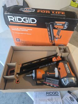 🔥$140 FIRM PRICE 🔥 RIDGID Pneumatic 21-Degree 3-1/2 in. Round Head Framing Nailer