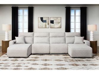Modmax II Stone 4-Piece Power Reclining Sectional with Chaise (Online Special Price)