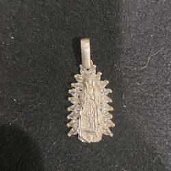 Virgin Mary Sterling Silver Pendant 