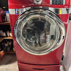 Samsung Gas Dryer + Two Pedestal Drawers