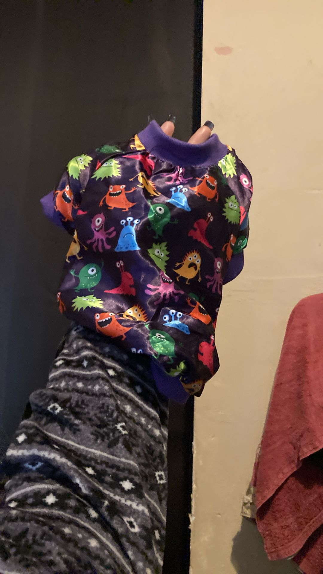 Size, Small Dog Jacket With Monsters Seems Waterproof$10