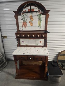 Vintage hand painted Bakers Rack