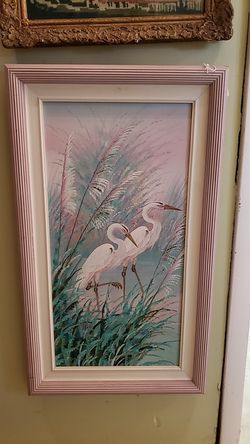 Original Egrets Painting
