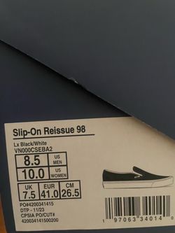 Vans slip on reissue 98 size 8.5