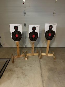 Wooden target stands