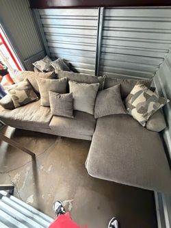 Tan couch set