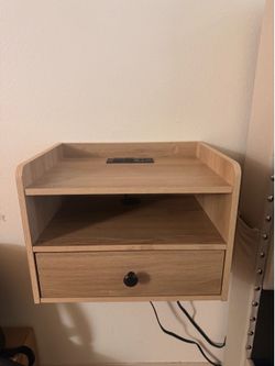 Vabches Nightstand Sets of 2, Modern Wall-Mounted Floating Bedside End Table