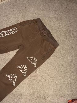 Kappa Brown Sweatpants with Logo Print