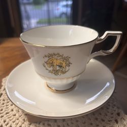 Tuscan Fine English Bone China Made In England TAURUS Zodiac Sign Cup And Saucer. 