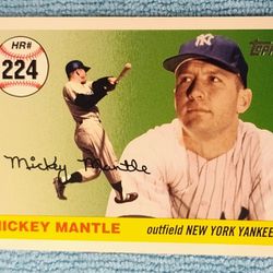 Mickey Mantle 07 Home run #224 plus 83 Sticker Nolan Ryan 87 and 300 Wins card