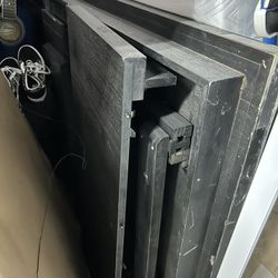 Black Rectangular Table With 2 Chairs 