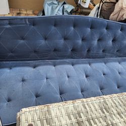 LIVING ROOM CLASIC VELVET BLUE 3 PIECES 