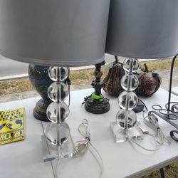 Glass Lamps Heavy 2/$40 We Eisenhower Church By Eisenhower Haymarket Today Till 4:00